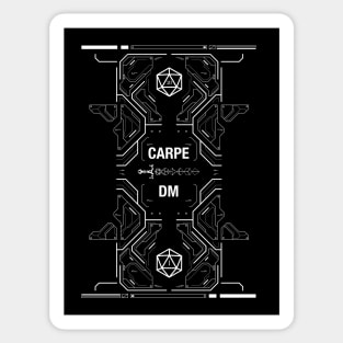 Futuristic Carpe Diem Polyhedral Dice Sword Sticker